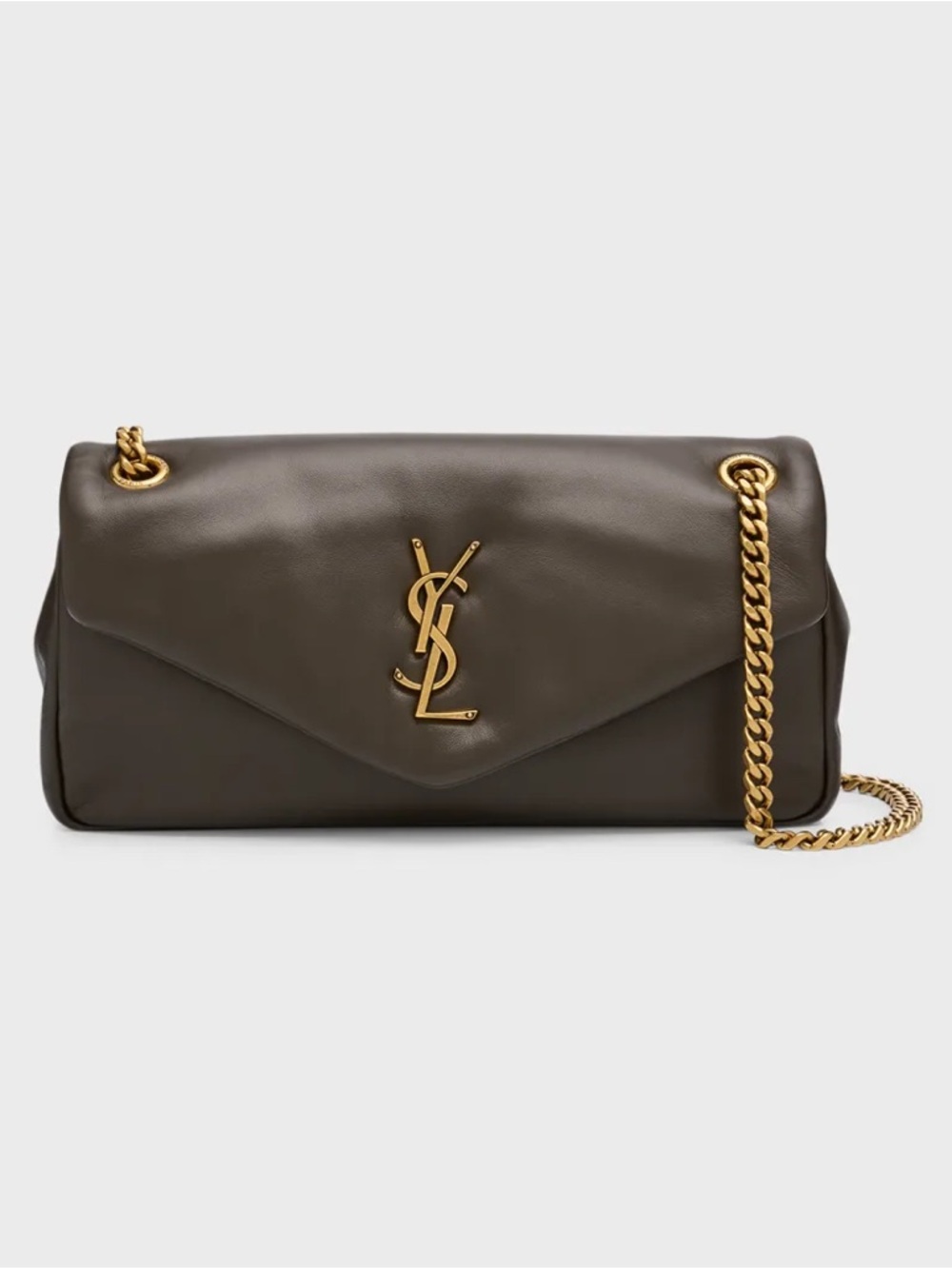 SAINT LAURENT
Calypso padded leather shoulder bag taupe